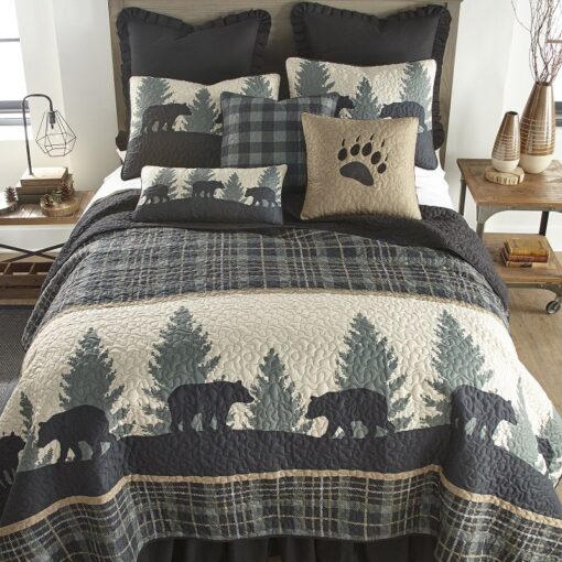 DSL Q 3342G Bear Walk Plaid Bedding Collection 7