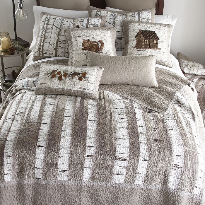 Birch Forest Cotton Quilted Bedding Collection by Donna Sharp