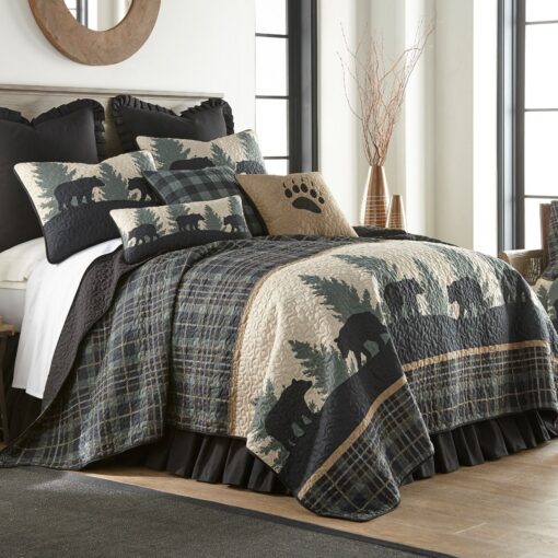 bear walk plaid bed 1 12